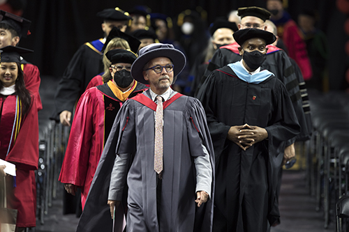 This year, 1,161 students earned degrees from SC&I, and nearly half attended the ceremony at Jersey Mike’s Arena with their families and friends. 