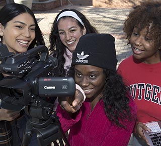 Rutgers Students with Camera
