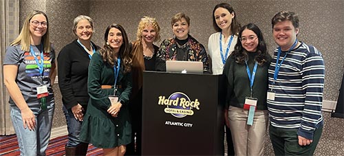 Projects created by seven MI students and graduates, who are recipients of the Beverly E. Schoen Research Fellowship, were presented at the New Jersey Association of School Librarians Conference in Atlantic City in December.  