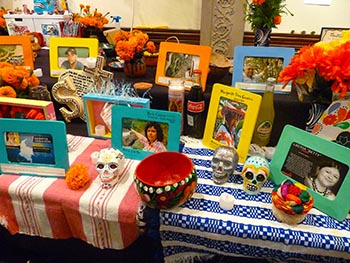 altar remembering human rights activists 