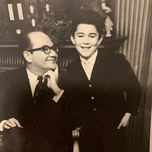 Leo Sacks and his father, 1966. 