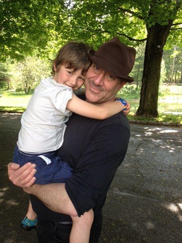 Leo Sacks and his son Theo. 