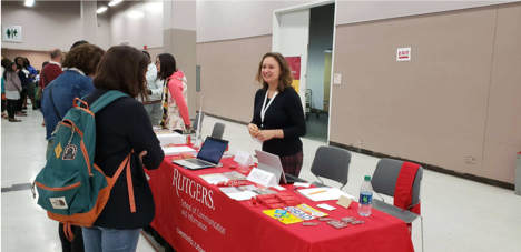 Marie L. Radford, Ph.D., and Diana Floegel, Ph.D. student, in action.