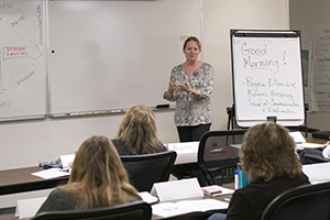 PDS Director Regina Marchi Teaches a Class. 