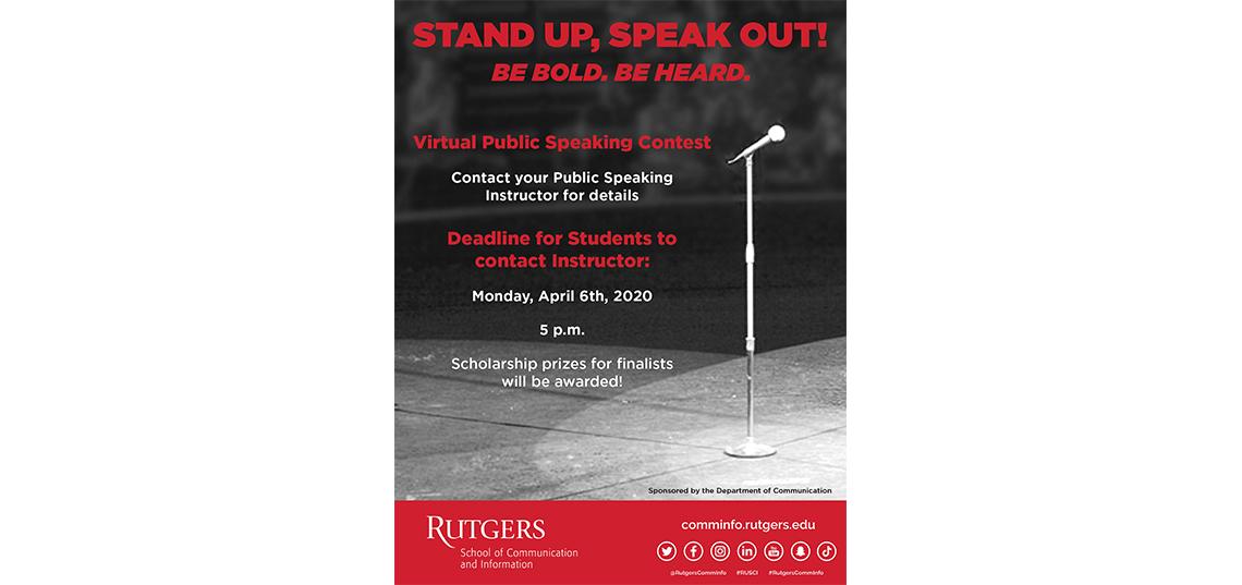 SC&I’s 2020 Public Speaking Contest Held Virtually Due to COVID -19 