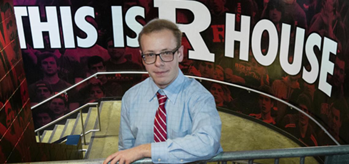 Chris Tsakonas wandered into WRSU during the annual student involvement fair and will graduate as a trusted radio voice for many of the Scarlet Knights' athletics teams.