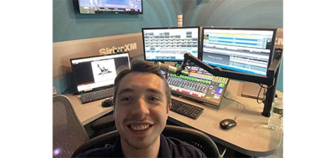 Eddie Kalegi, a senior majoring in journalism and media studies, has broadened his experiences in sports media by hosting podcasts, announcing college games and interning for a satellite radio company.