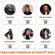 The list honors the most influential women in various fields working to advance ethical standards for artificial intelligence and other emerging technologies. 