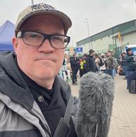 Alumnus T. Sean Herbert, an award-winning producer at CBS News in New York, spent the month of March 2022 reporting from the border of Ukraine and Poland.  