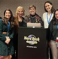 Projects created by seven MI students and graduates, who are recipients of the Beverly E. Schoen Research Fellowship, were presented at the New Jersey Association of School Librarians Conference in Atlantic City in December.  