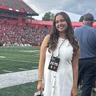 During this fall semester, Buckley, a senior, is commuting into New York City three days a week for her internship with SiriusXM NFL Radio. 
